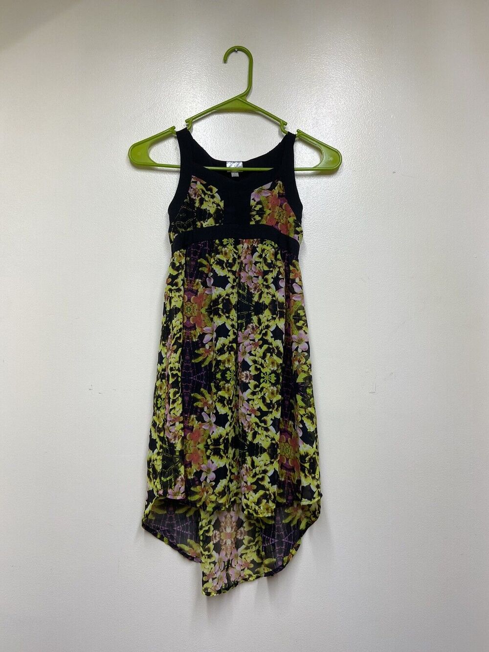 Disney D’Signed Drop Back Dress Little Girl Size Small Floral Sleeveless A-Line